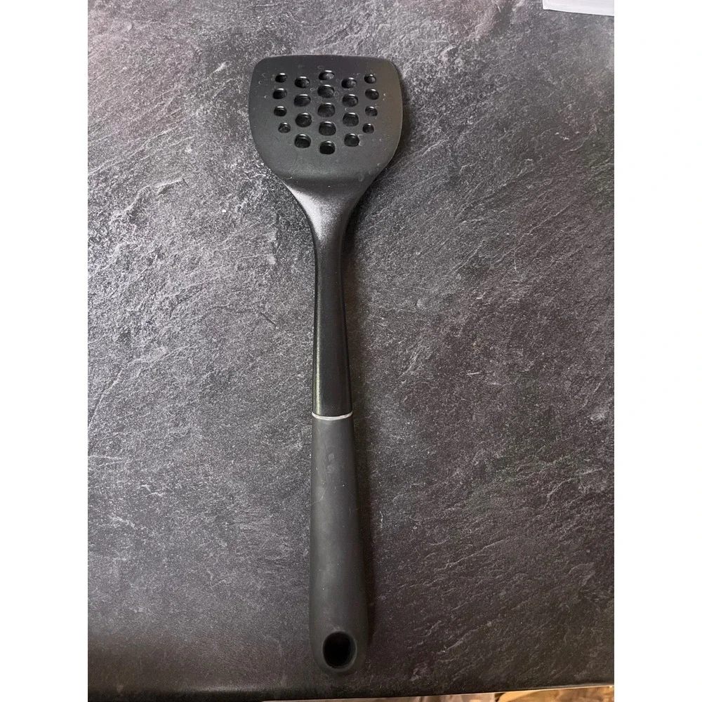 OXO Good Grips Black Nylon Slotted‎ Turner Spatula Non-Stick Safe Heat Resistant